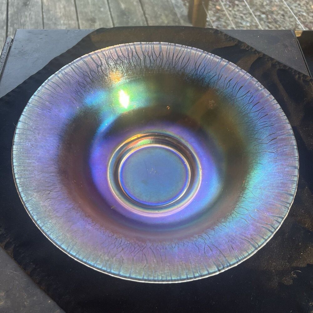 Iridescent Glass Art Bowl